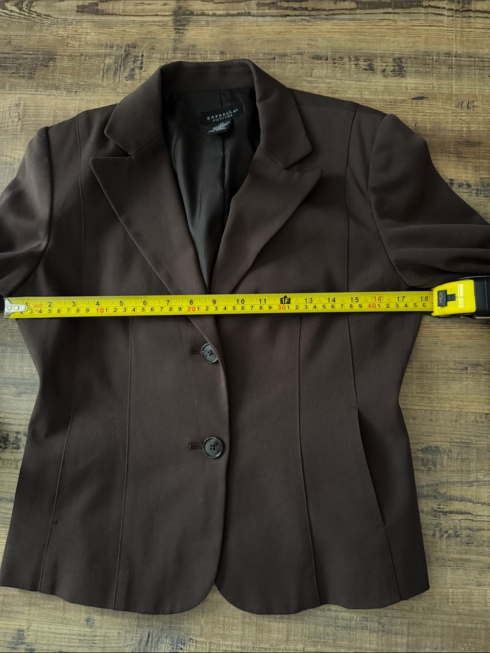 Rafaella Brown Tailored Women's Blazer - Picture 2 of 4
